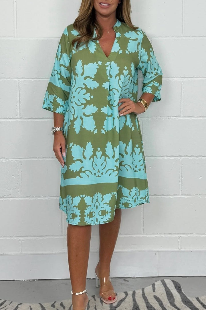 Vestido midi floral para mujer, ideal primavera. Diseño elegante y cómodo, perfecto para eventos y fiestas.