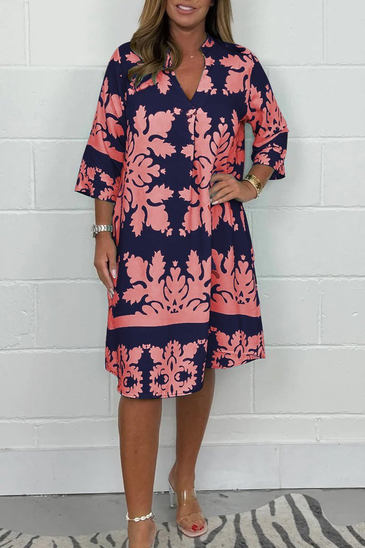 Vestido midi floral vaporoso de mujer para primavera. Diseño cómodo y elegante, perfecto para fiestas y eventos chic.