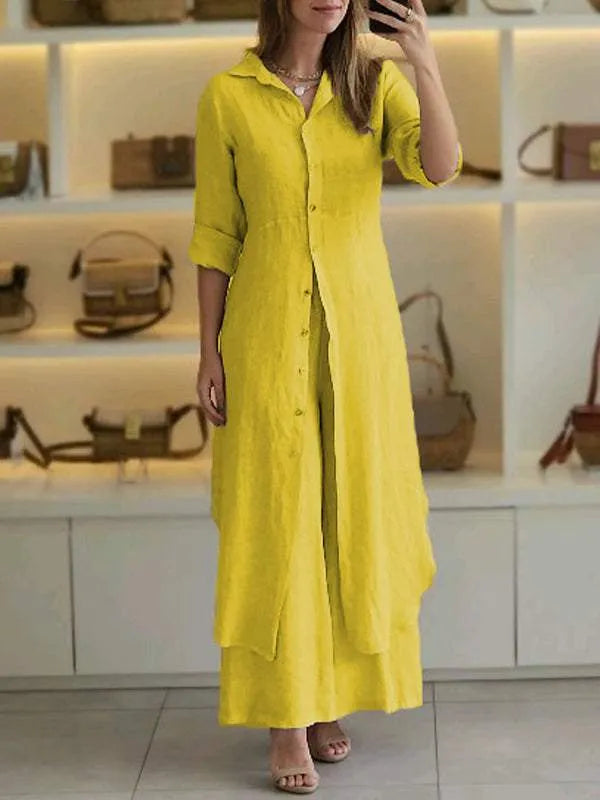 Conjunto versátil Viena de vestido y pantalón para mujer. Moda formal y casual, perfecto para cualquier ocasión.
