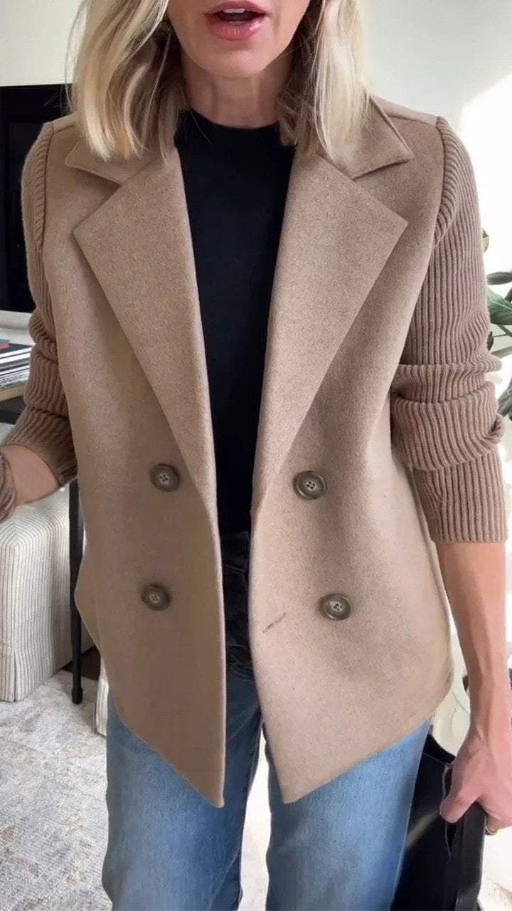 Chaqueta casual elegante mujer, estilo versátil y cómodo, ideal para otoño.