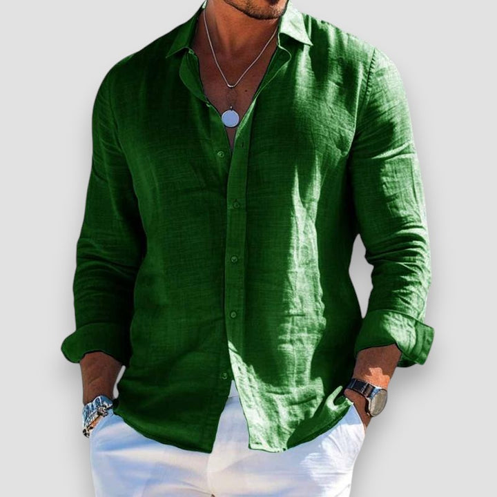 Camisa blanca de verano para hombre, transpirable y elegante, moda casual de primavera.