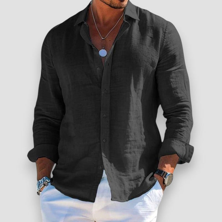 Camisa de verano para hombre de tejido ligero, fresca y cómoda, estilo casual para el calor.