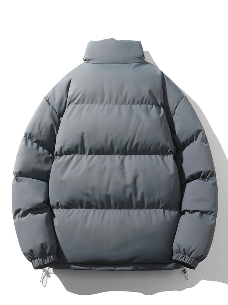 Cálida chaqueta acolchada de invierno para hombre, ideal para exterior.