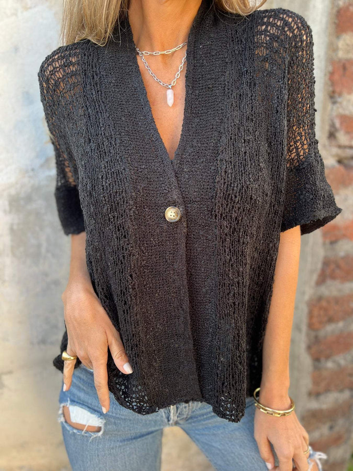 Texturizado top para mujer, estilo primaveral-verano. Moda femenina casual y confortable.