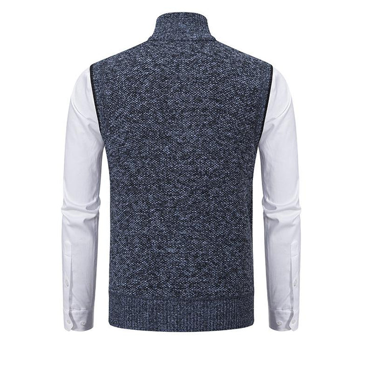 Cárdigan de punto versátil y cómodo para hombre con cremallera. Ropa masculina para entretiempo.