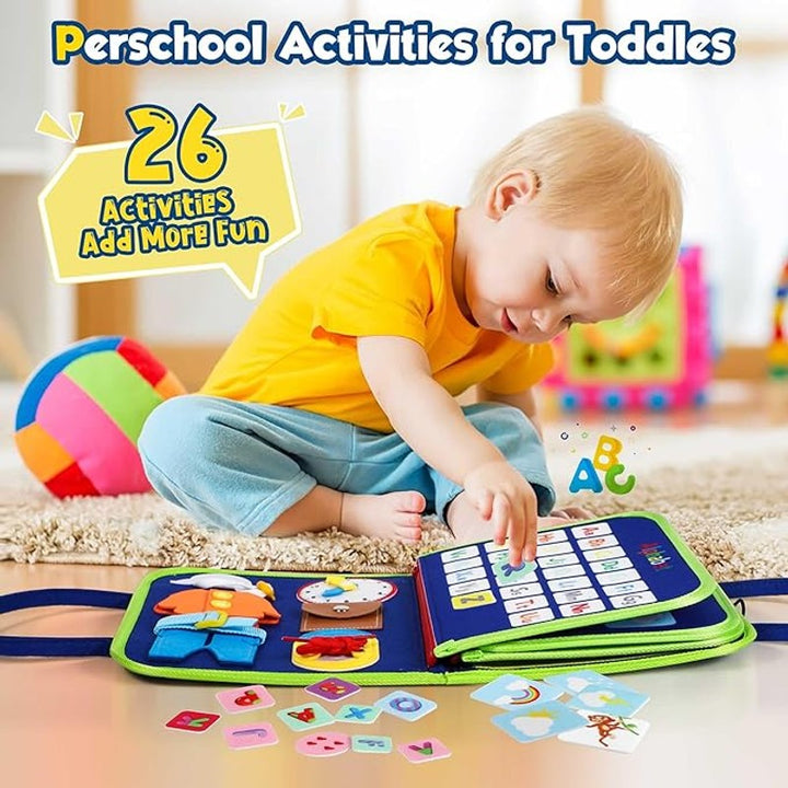 Tablero Montessori didáctico para niños, juguete educativo que desarrolla motricidad y aprendizaje.