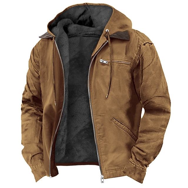 Chaqueta impermeable para hombre, estilo recto elegante, ideal para moda urbana e invierno. Protección cortavientos.