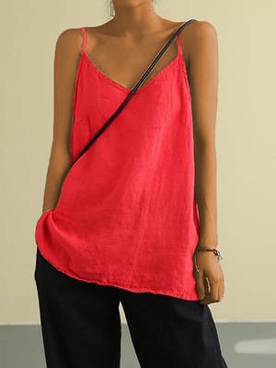 Blusa larga de mujer fluida para verano, estilo casual y elegante. Fresca con tirantes, ofrece moda y comodidad.