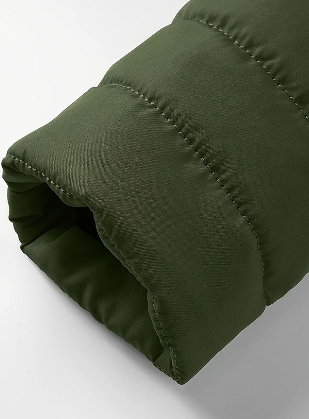 Abrigo ligero de hombre, acolchado para invierno, con cierre de cremallera.
