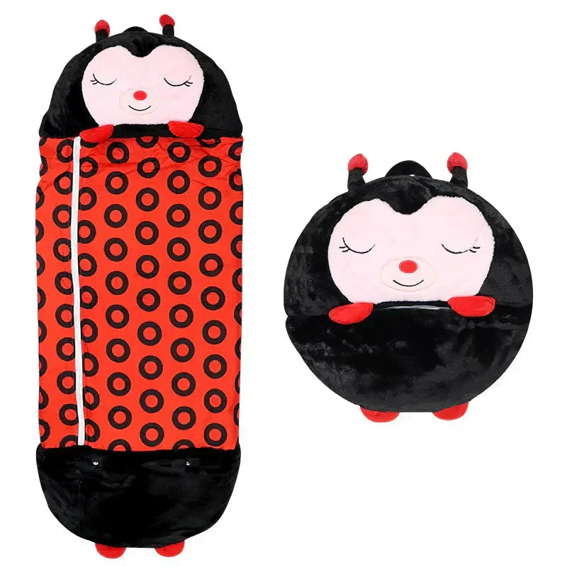 Saco de dormir y juguete de abrazo para bebés, diseño de personaje, cómodo y fácil de transportar para guardería.