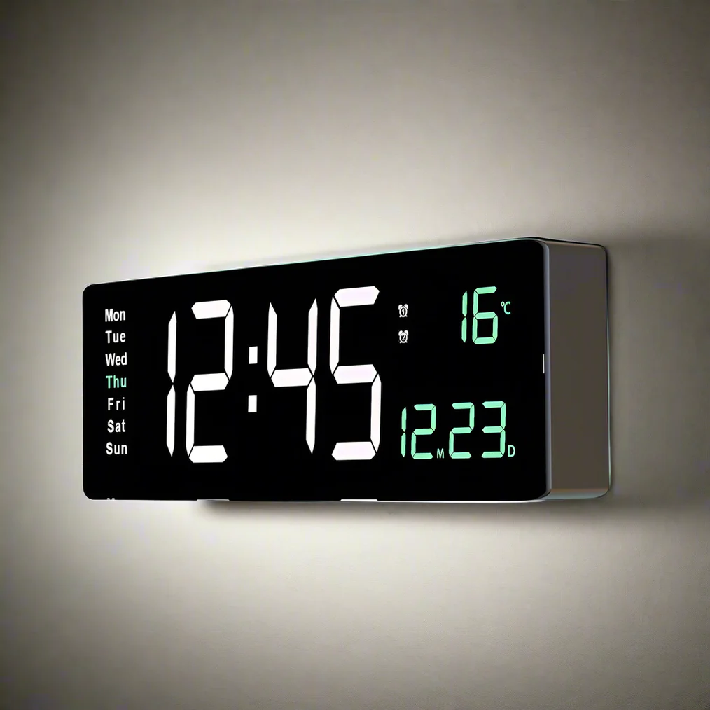 Reloj digital USB colorido, perfecto como regalo original para amantes del diseño y la tecnología.