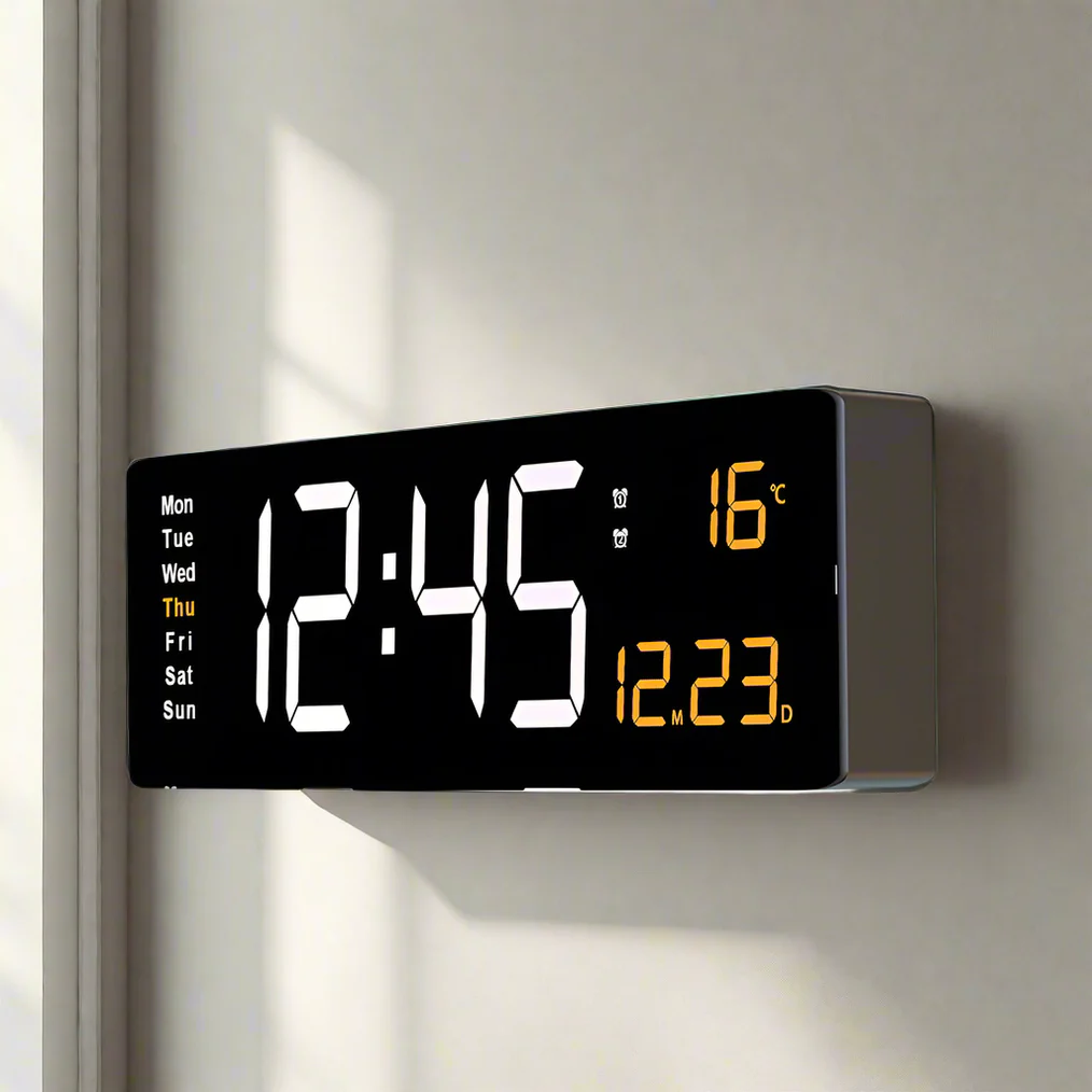 Reloj de pared o mesa LED, un toque de estilo y color moderno para cualquier rincón de tu hogar.