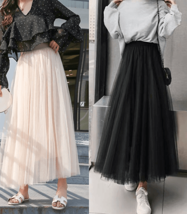 Maxi falda bohemia elegante para mujer, con cintura alta y tela fresca, perfecta para un look versátil.
