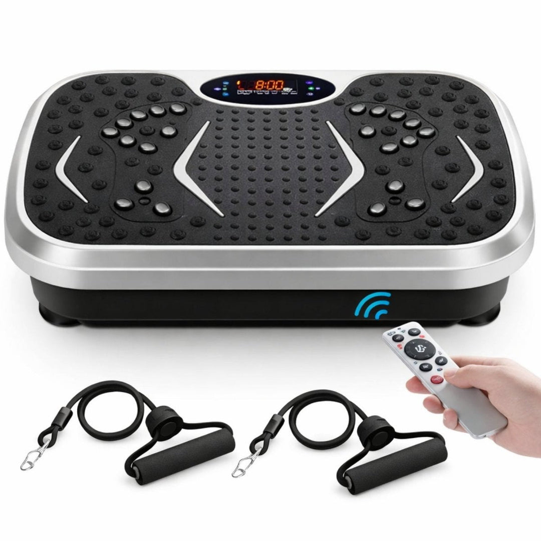 Plataforma de vibración para tonificación muscular, adelgazar y mejorar la salud. Fitness en casa.
