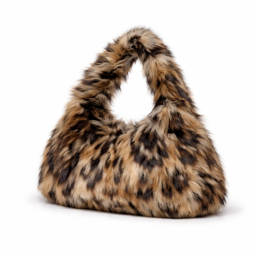 Bolso de mano Lenora con estampado de leopardo, estilo chic para moda femenina y accesorios sofisticados.