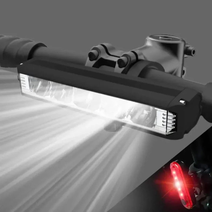 Luz LED delantera para bicicleta, 1400 lúmenes, esencial para seguridad en ciclismo nocturno. Accesorio recargable USB MTB.