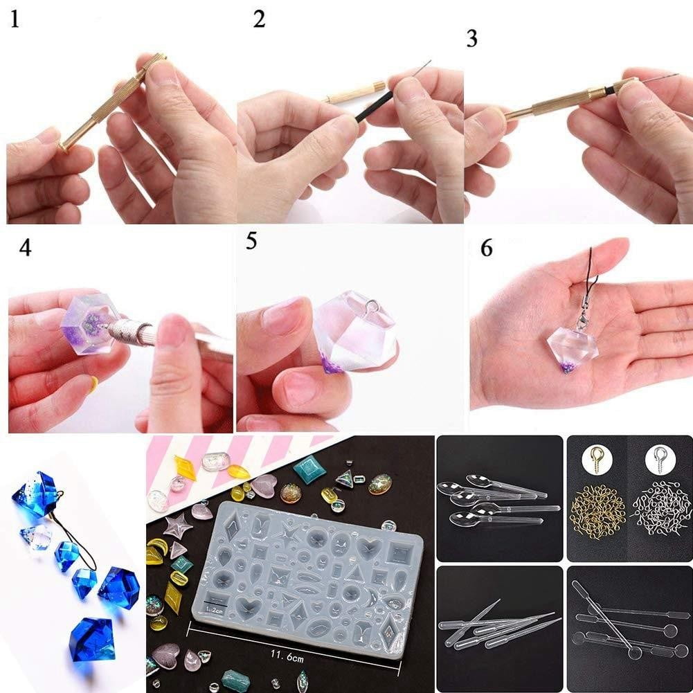 Bricolaje con moldes de silicona para resina. Diseña tus propias joyas y accesorios de moda fácilmente.