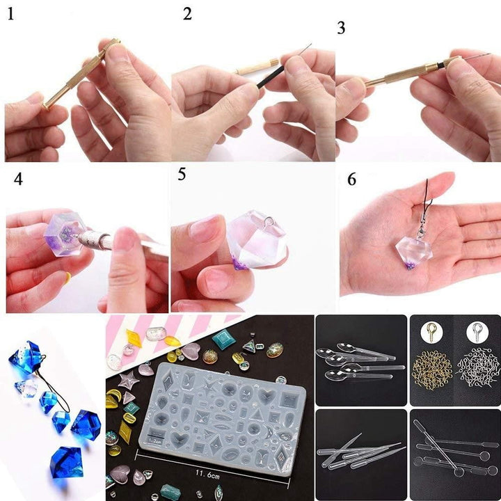 Bricolaje con moldes de silicona para resina. Diseña tus propias joyas y accesorios de moda fácilmente.