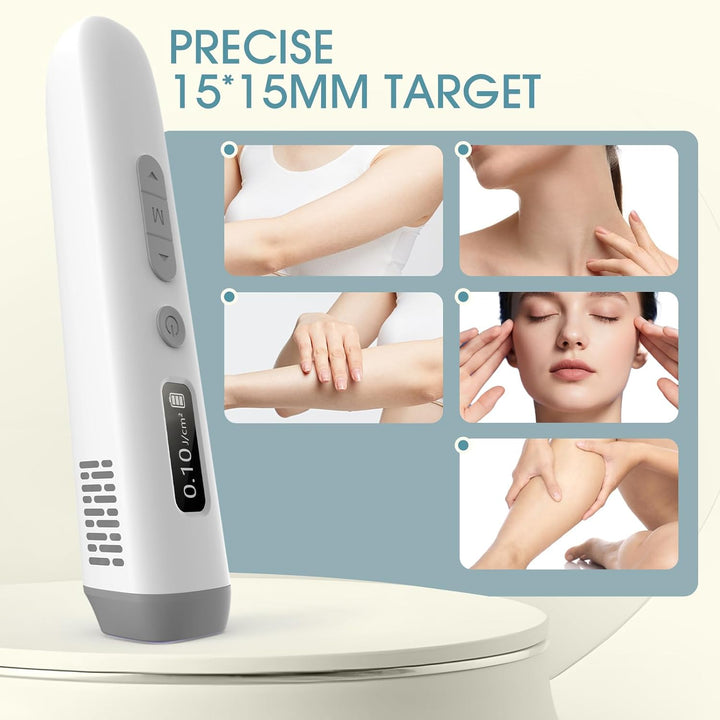 Detalle Dispositivo fototerapia UVB 308nm; luz para eczema. Tratamiento portátil y seguro.