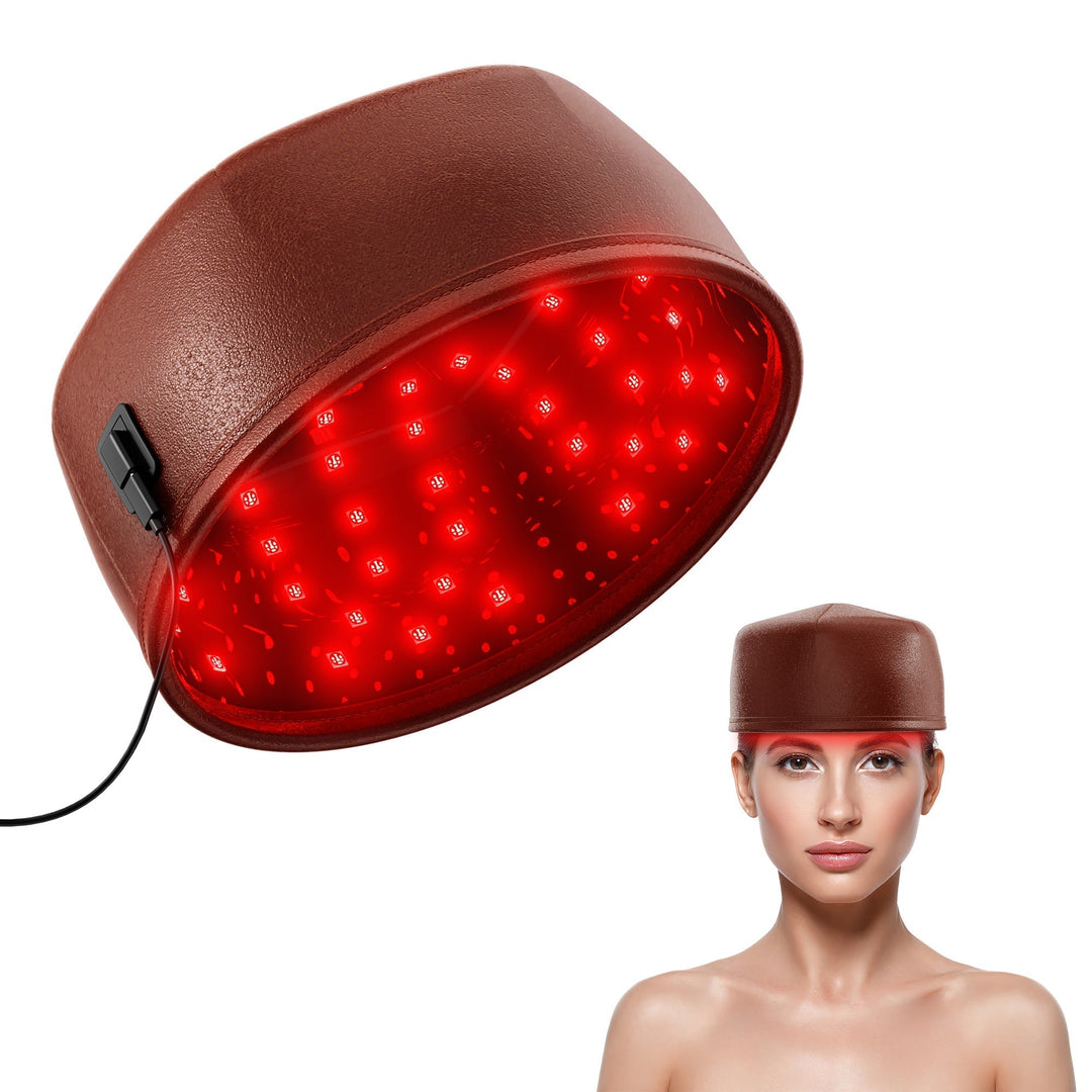 Gorro láser capilar portátil unisex con 82 diodos para el crecimiento y regeneración del cabello. Tratamiento LLLT eficaz.
