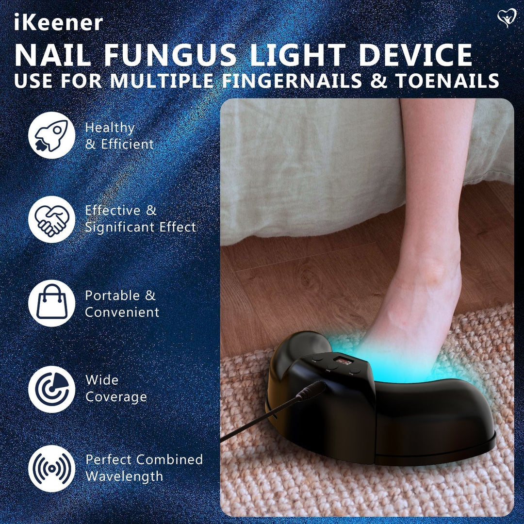 Dispositivo de terapia de luz LED unisex. Combina luz azul e infrarroja para uñas fuertes y saludables. Cuidado profesional.