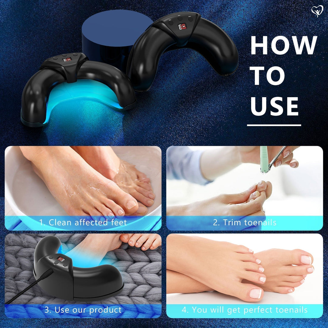 Dispositivo de belleza en casa. Terapia de luz LED profesional para uñas. Obtén uñas saludables y brillantes fácilmente.