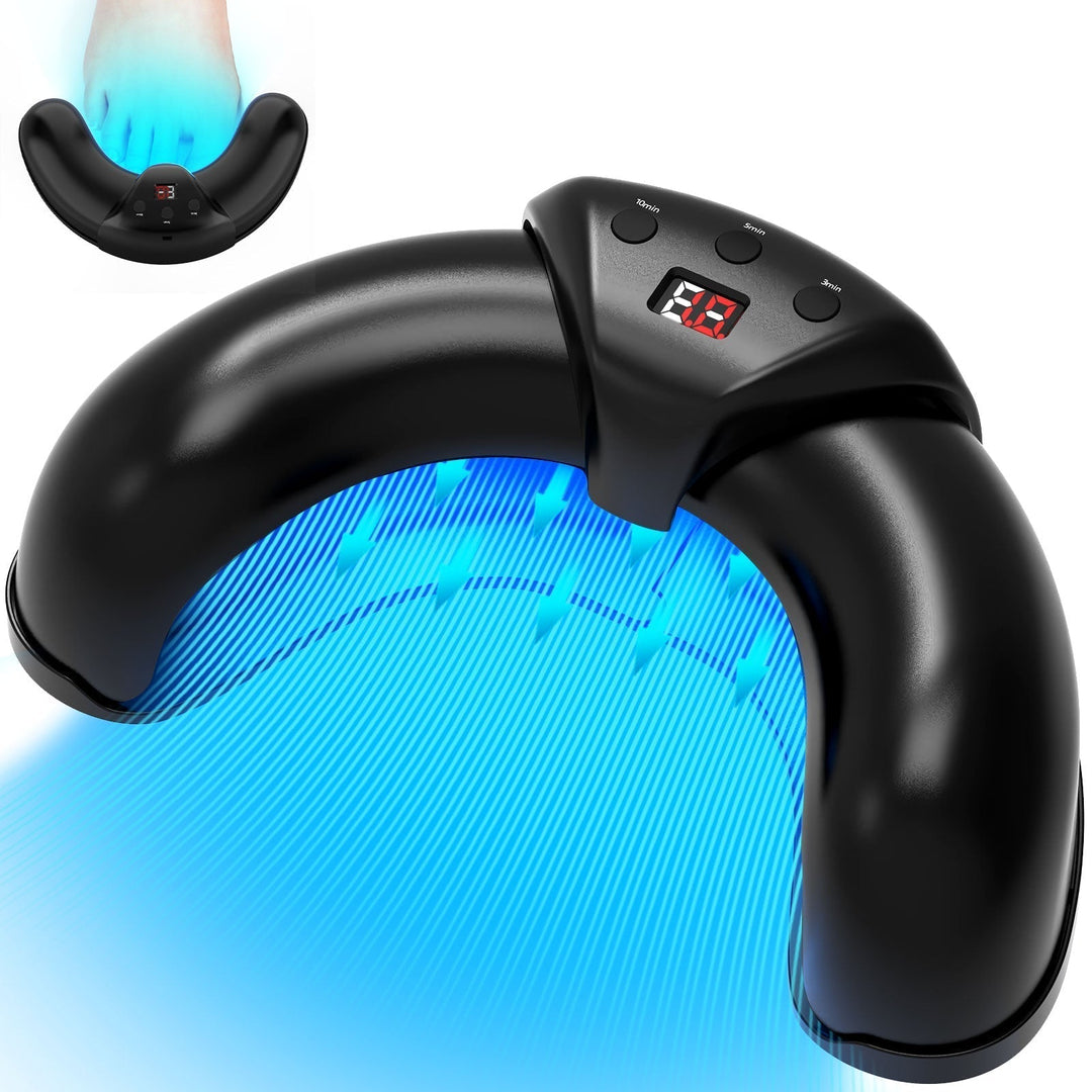 Dispositivo LED unisex para uñas saludables. Terapia de luz azul/infrarroja para manicura y pedicura en casa.