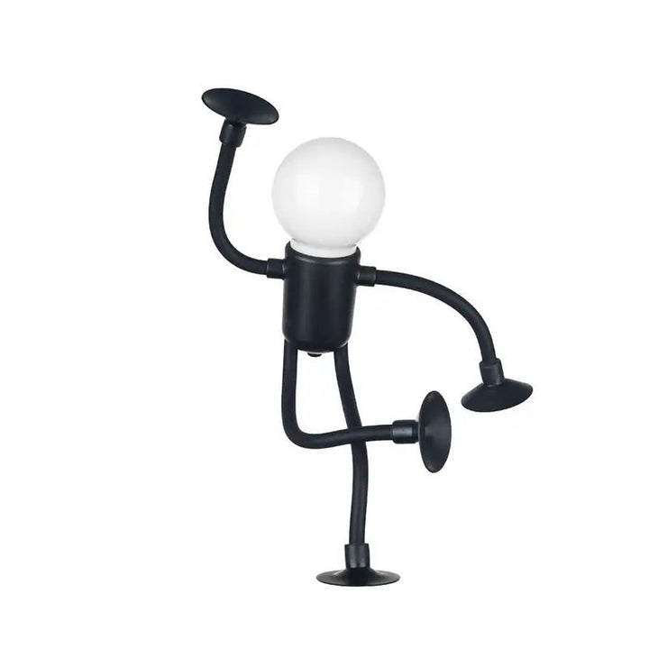 Lámpara de noche LED figura humana flexible, luz cálida ajustable para crear el ambiente deseado.