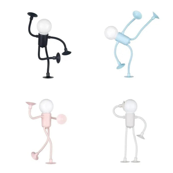Lámpara de ambiente LED, figura humana articulada, luz cálida perfecta para relajarse en cualquier rincón.