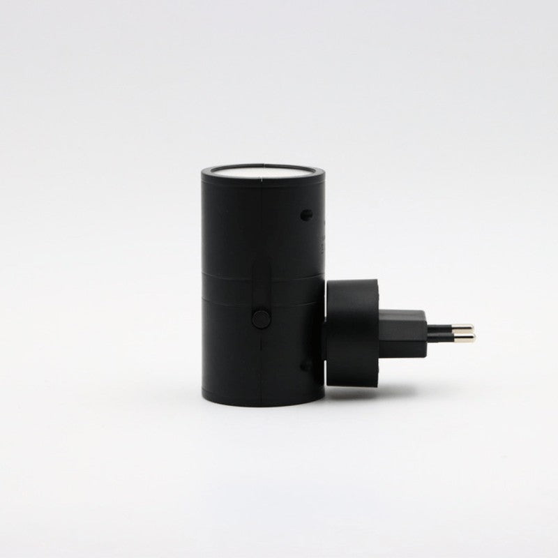 Lámpara de pared LED regulable con sensor de luz, acabado negro mate. Ideal para iluminación interior moderna del hogar.