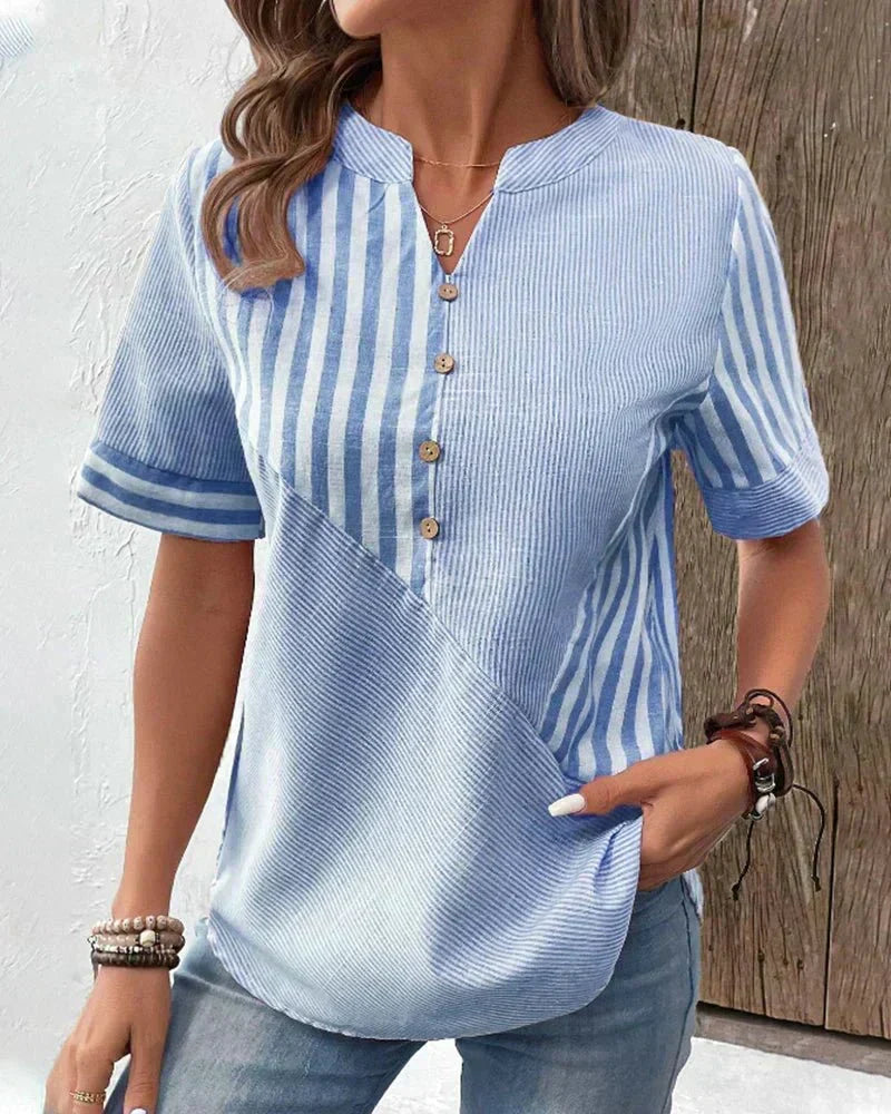Blusa de rayas para mujer, estilo casual elegante, perfecta para el día a día.