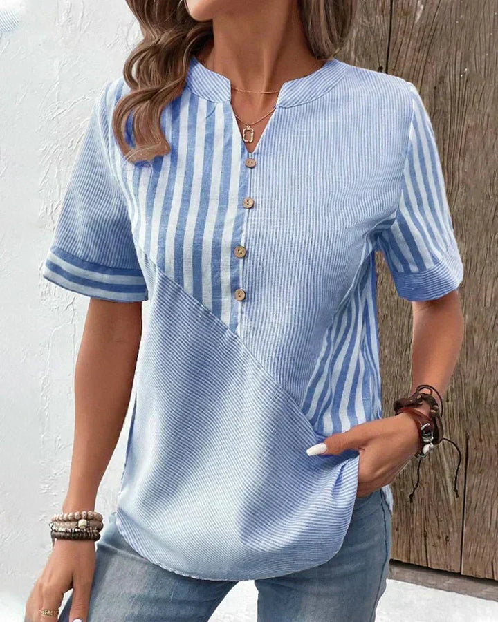 Blusa de rayas para mujer, estilo casual elegante, perfecta para el día a día.