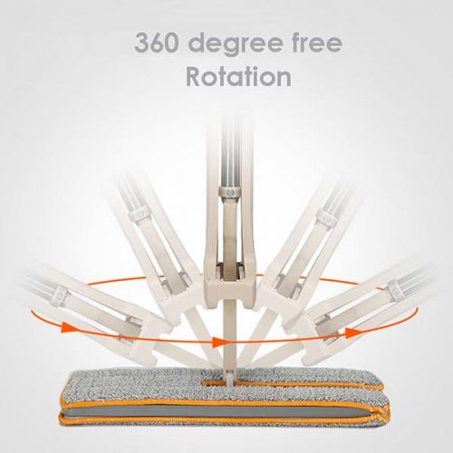 Mopa giratoria 360° para limpieza de hogar. Doble cara y auto-escurrido para máxima eficiencia.