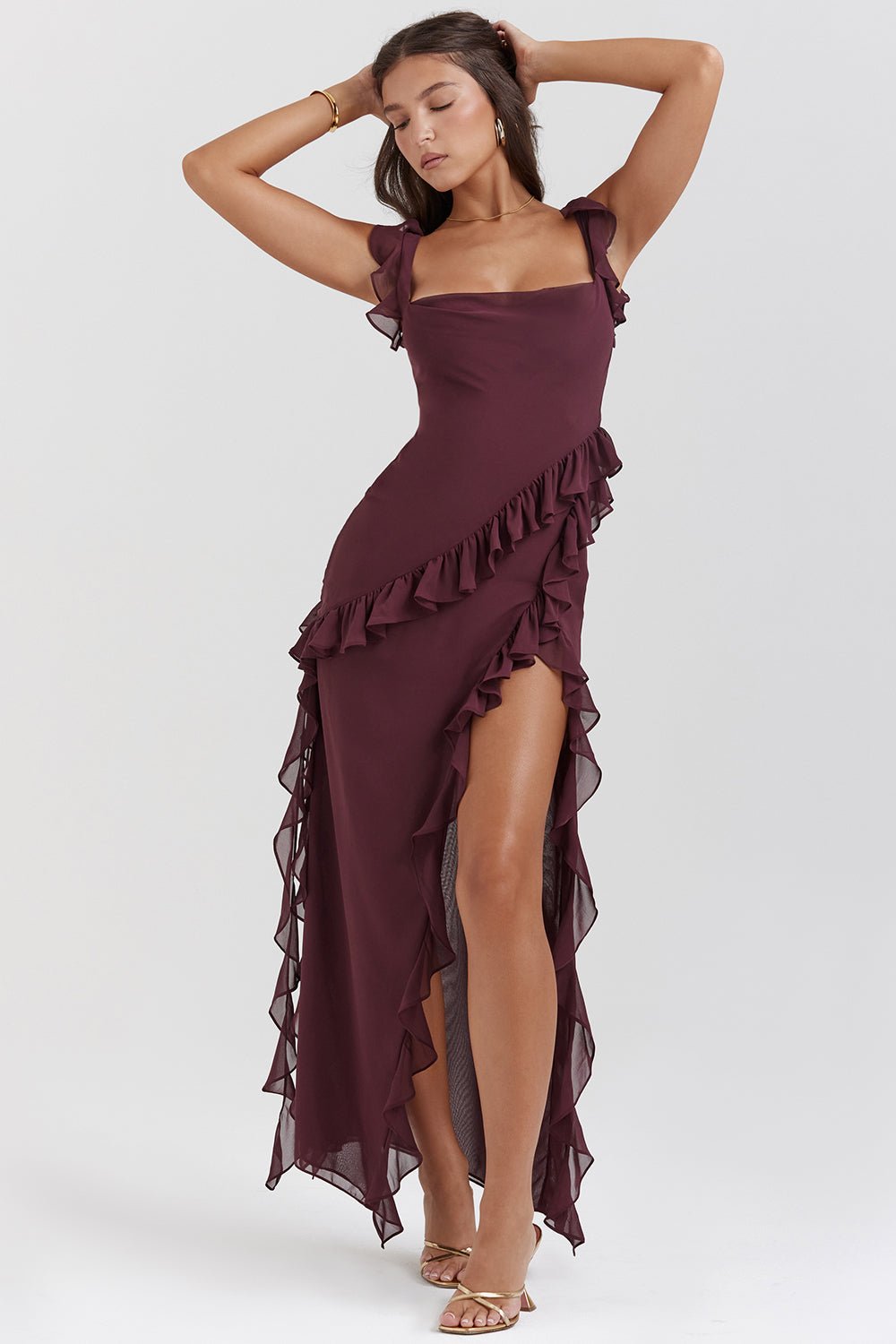 Vestido largo de moda para mujer, estilo maxi elegante y casual para cualquier evento.