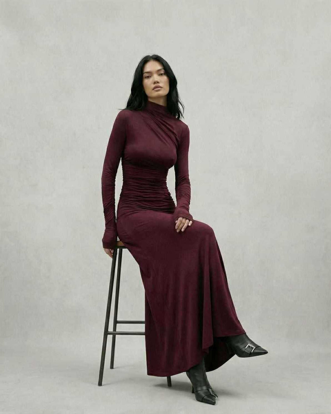 Vestido maxi celeste para mujer, versátil para un estilo casual o elegante de día y noche.