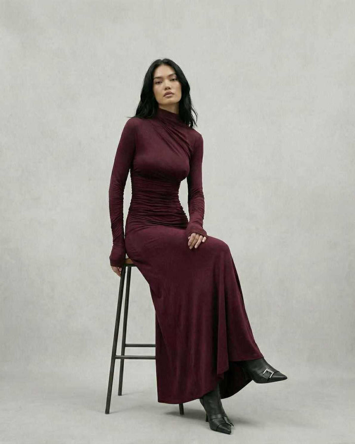Vestido maxi celeste para mujer, versátil para un estilo casual o elegante de día y noche.