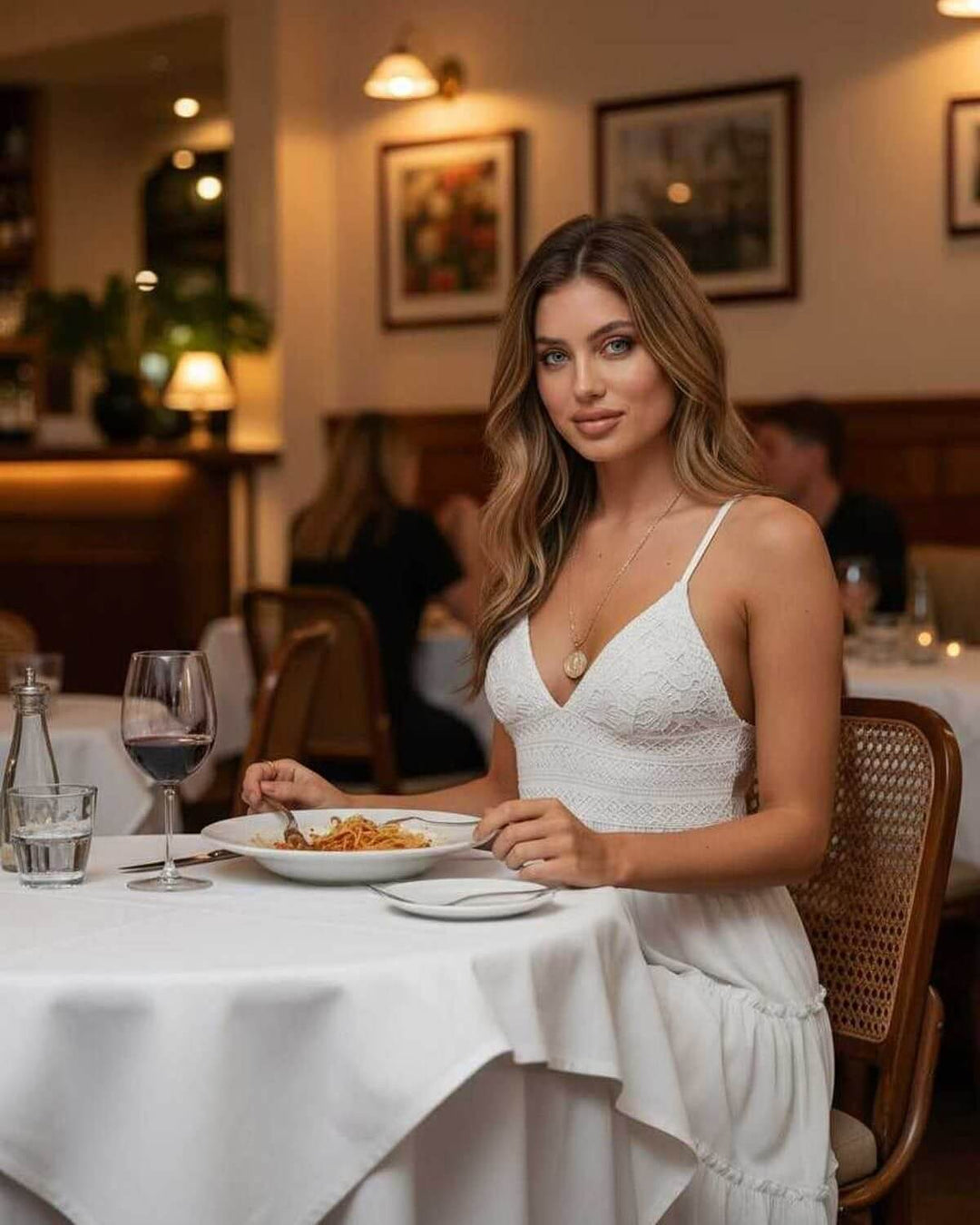 Chic vestido mini blanco para mujer, estilo veraniego con escote V y tirantes. Perfecto para eventos.