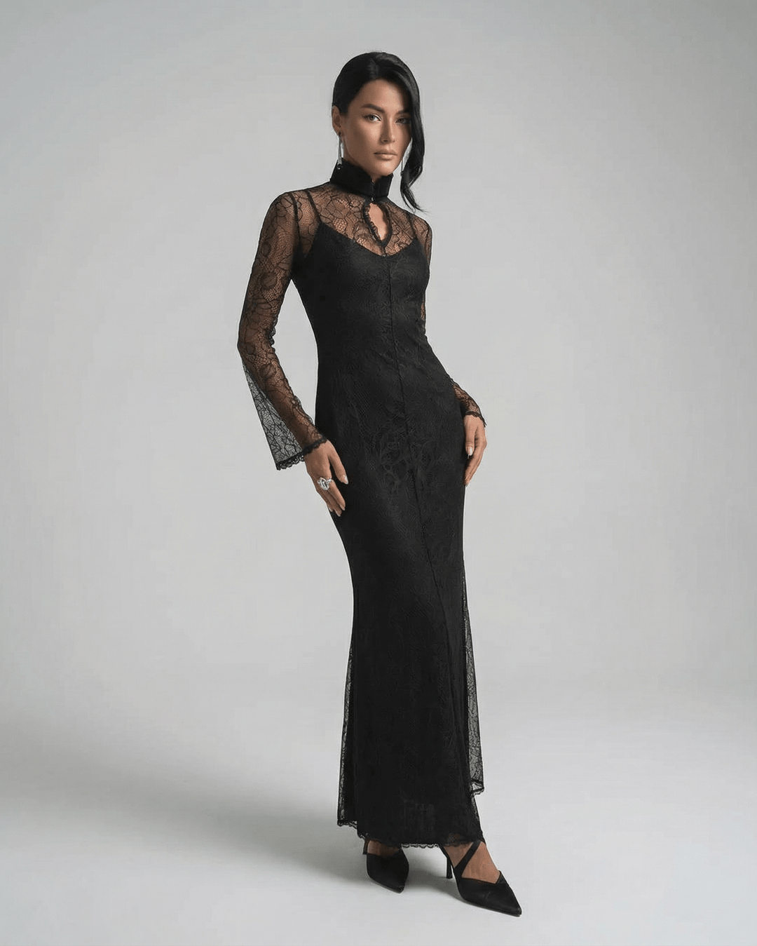 Vestido maxi de noche Noctavia para mujer, ropa femenina elegante y moderna.