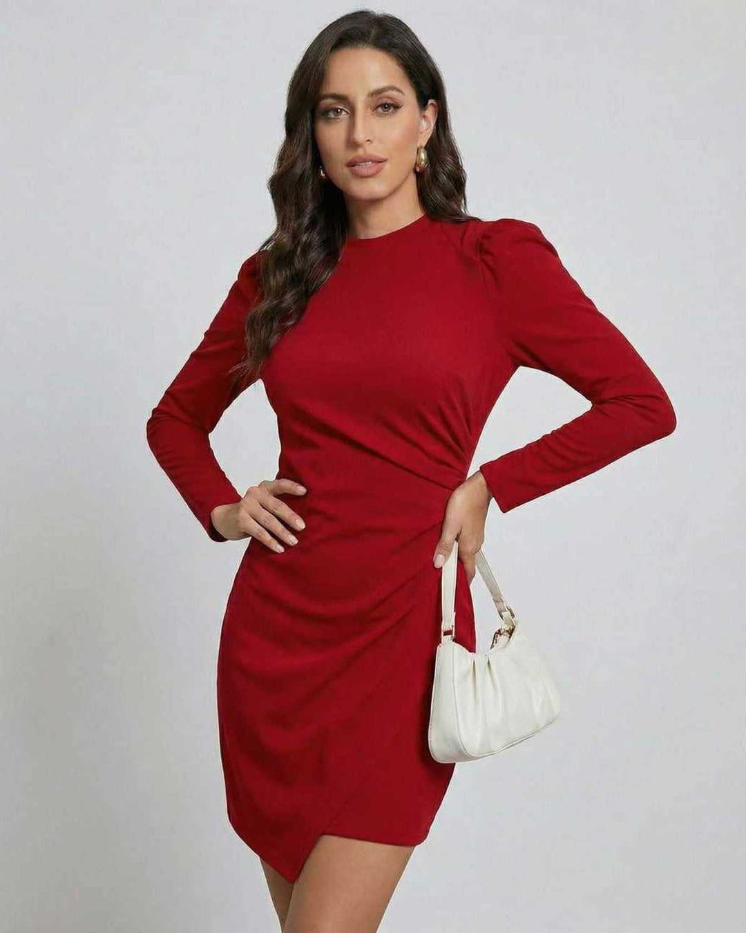 Vestido mini Orquídea blanco para mujer, estilo A-line elegante. Perfecto para cóctel, fiesta u oficina.
