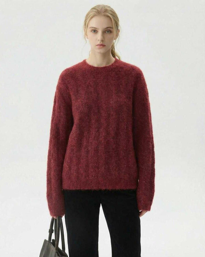 Pullover blanco moderno Sienna para mujer, elegante, cómodo y atemporal, ideal para otoño/invierno.