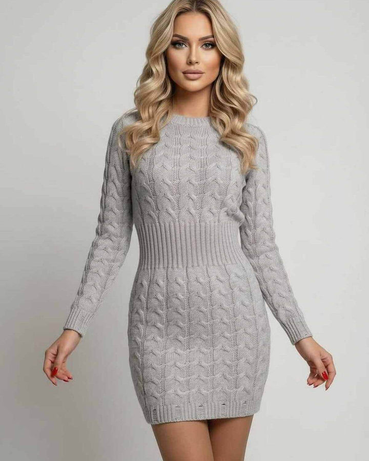 Mini vestido ajustado para mujer con mangas largas, diseño elegante y moderno. Ideal para looks de primavera y otoño.