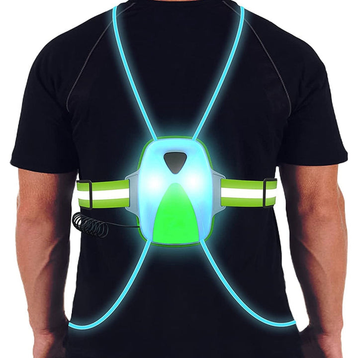 Chaleco de seguridad LED reflectante ajustable unisex. Perfecto para ciclismo nocturno y correr.