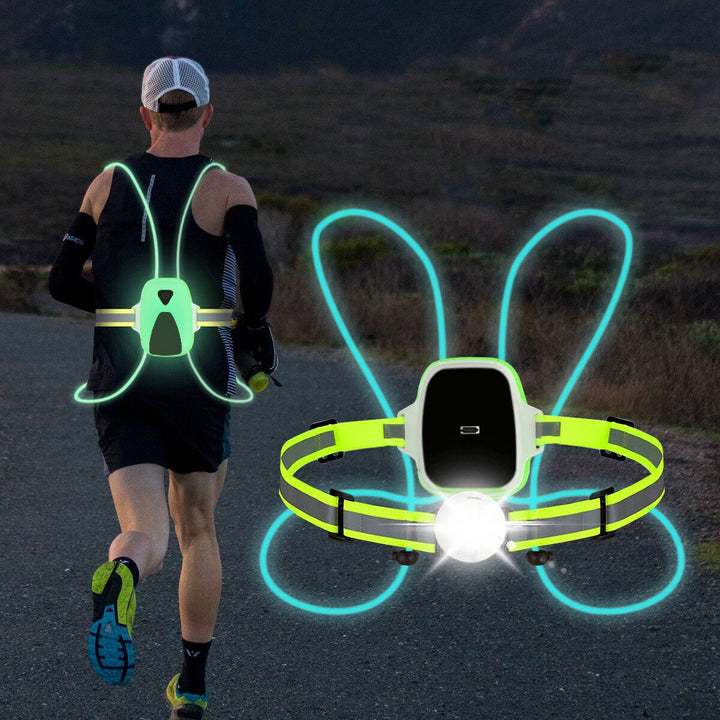 Chaleco de seguridad LED reflectante unisex para correr de noche, visibilidad máxima.
