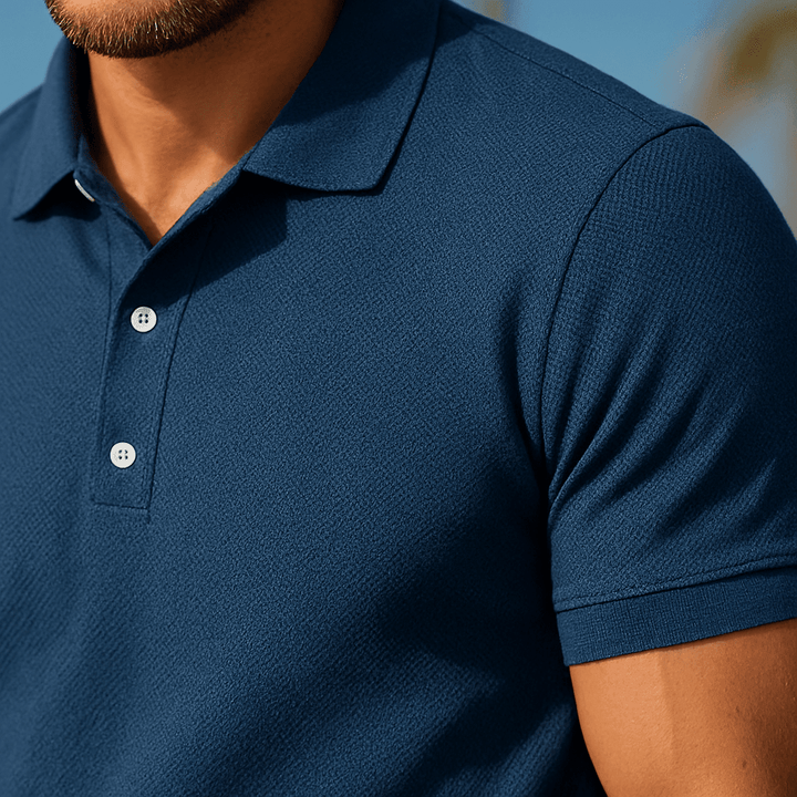 Ropa casual de verano para hombre: conjunto transpirable de polo y shorts, confort garantizado.