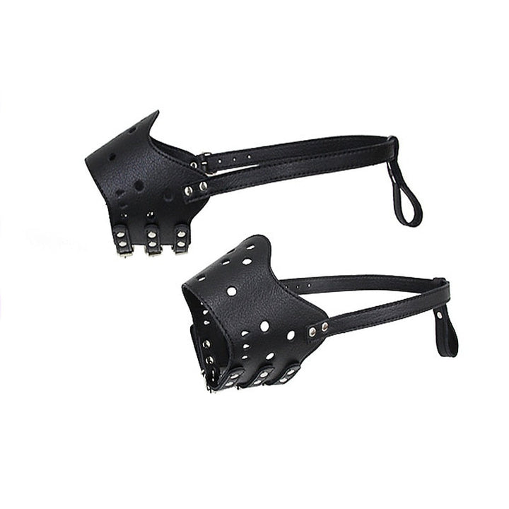 Muzzle de cuero para perro, bozal premium para seguridad, entrenamiento y paseos controlados.