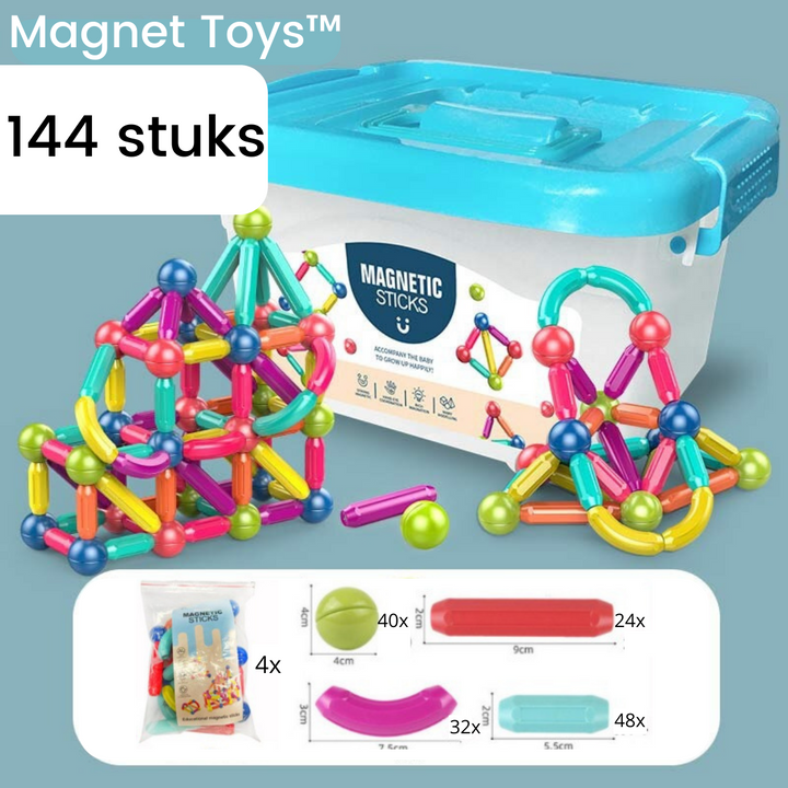 Construcción abstracta con bloques magnéticos, inspira creatividad infantil y desarrollo de habilidades espaciales.