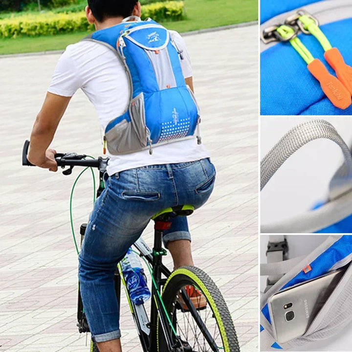 Mochila outdoor impermeable para senderismo, ligera y duradera para viajes.