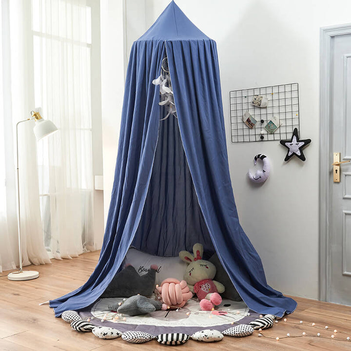 Crea un espacio acogedor y oscuro con este dosel para cama infantil. Decora y da privacidad.
