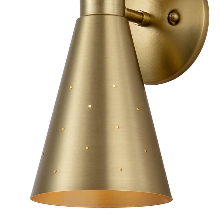 Iluminación de pared doble cono, ideal para realzar la decoración del hogar.