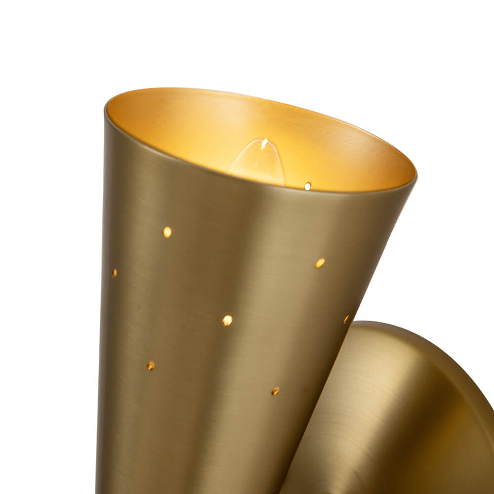 Lámpara de pared doble cono, estilo industrial-moderno para tu espacio.